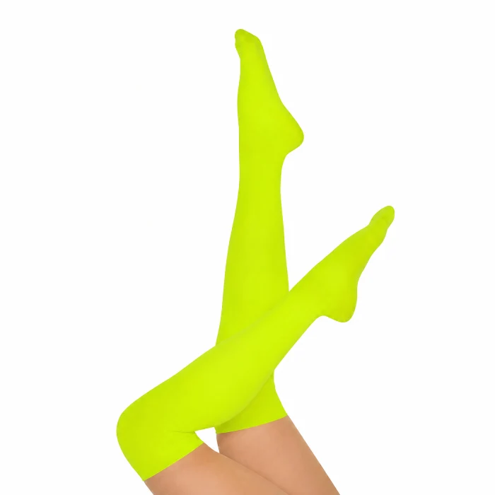 Kousen neon geel one size
