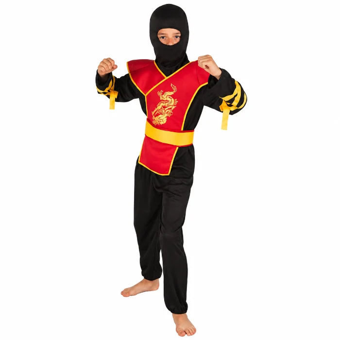 Kostuum Ninja master meerkleurig jongen 7-9 jaar