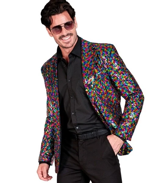 Paillettencolbert veelkleurig