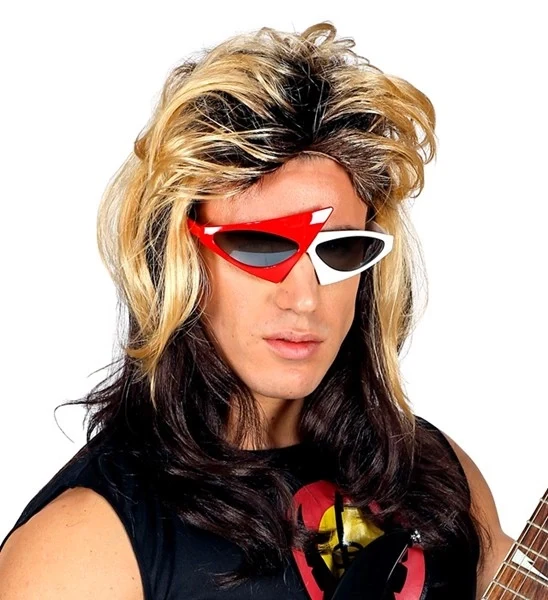 Pruik rocker 80's jaren Luke