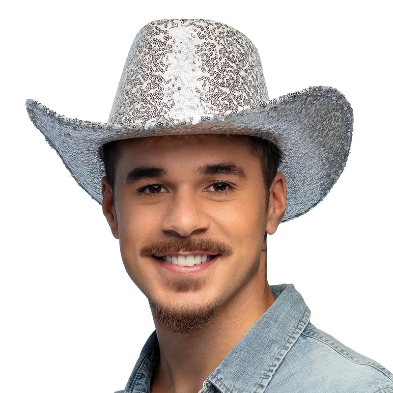 Cowboy Hoed Rodeo Party Zilver