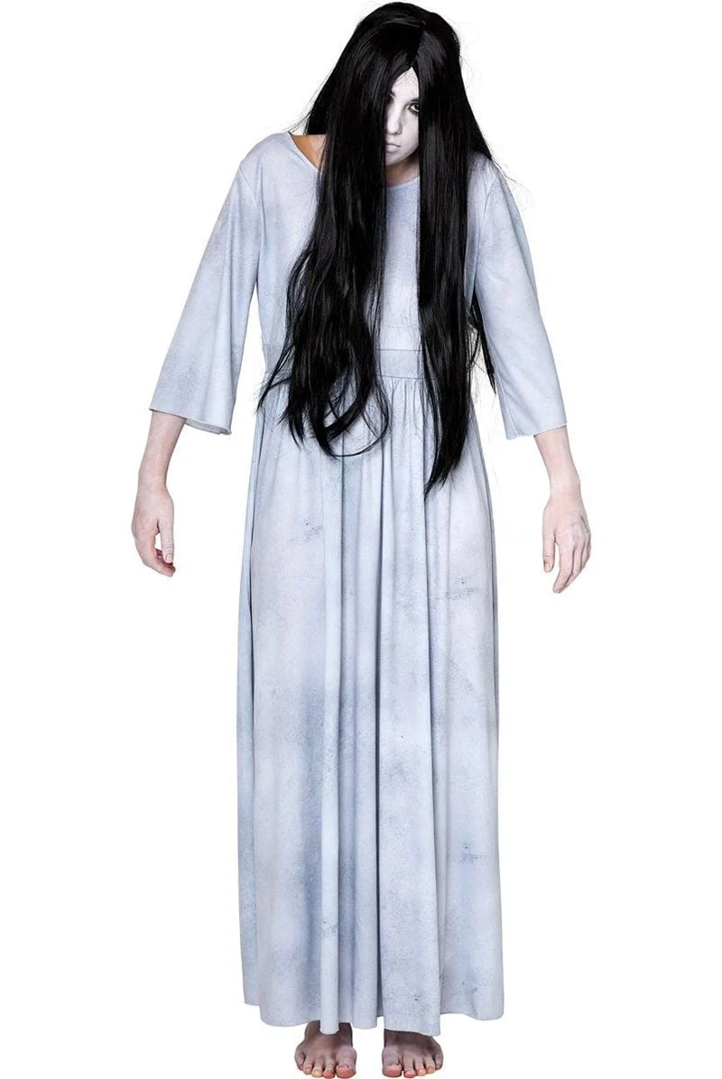 Evil Spirit Horror Jurk Met Pruik