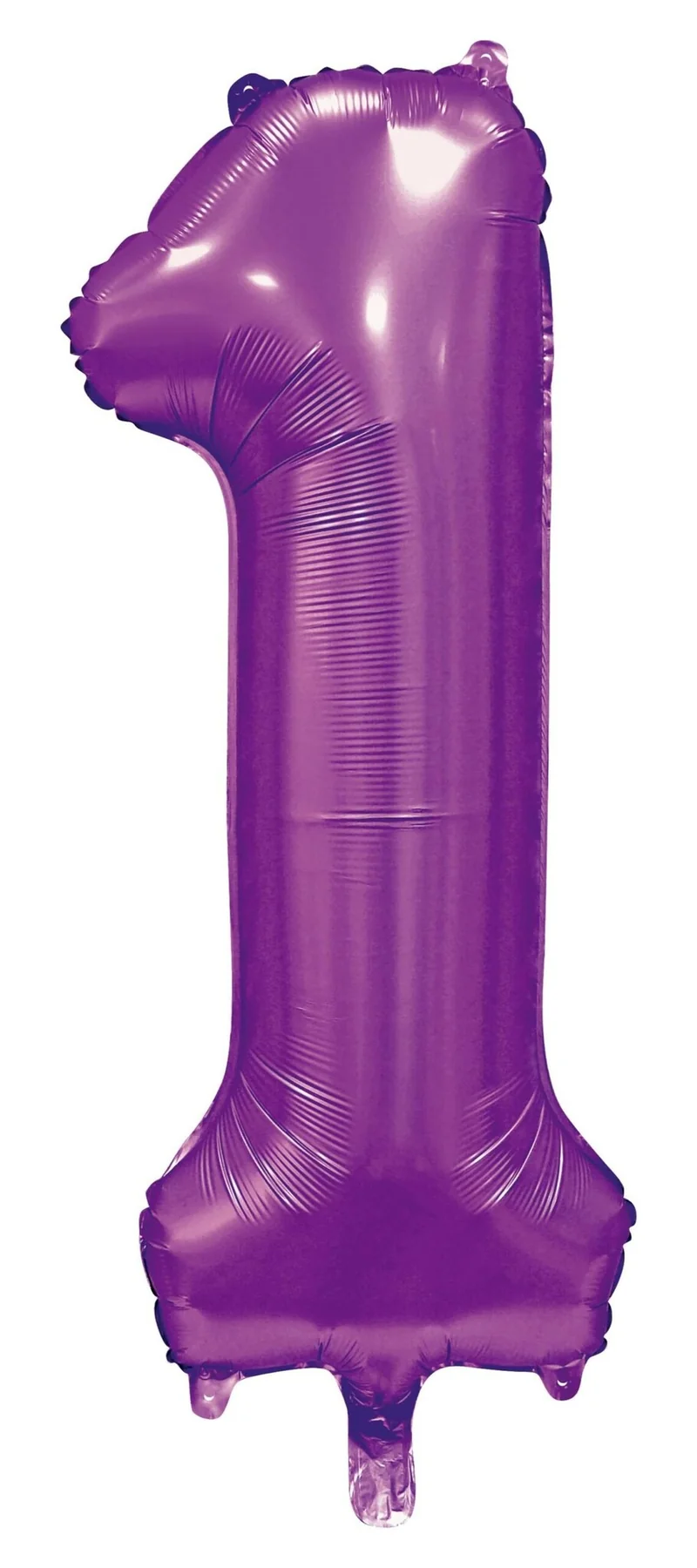Paarse Cijferballon '1' (86cm)