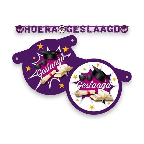 Hoera geslaagd slinger 170cm