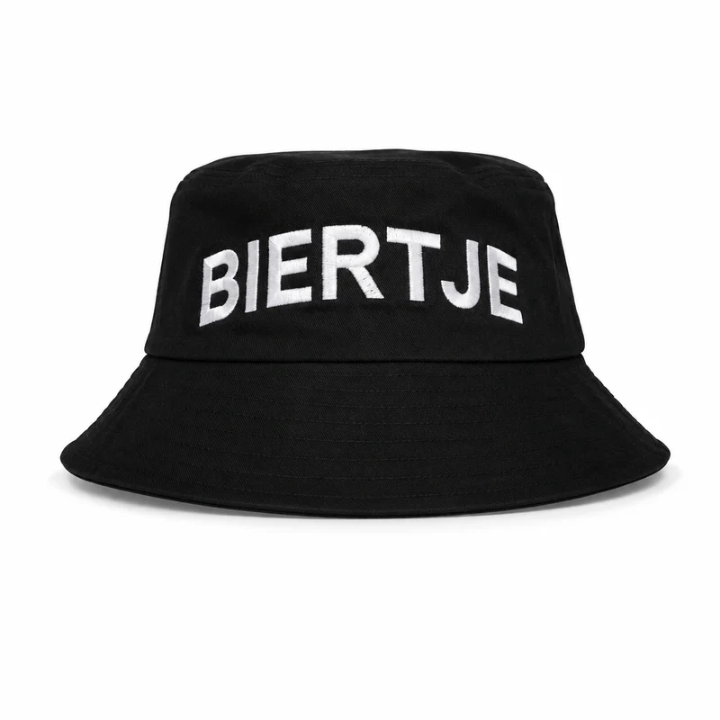 Bucket hat Biertje zwart