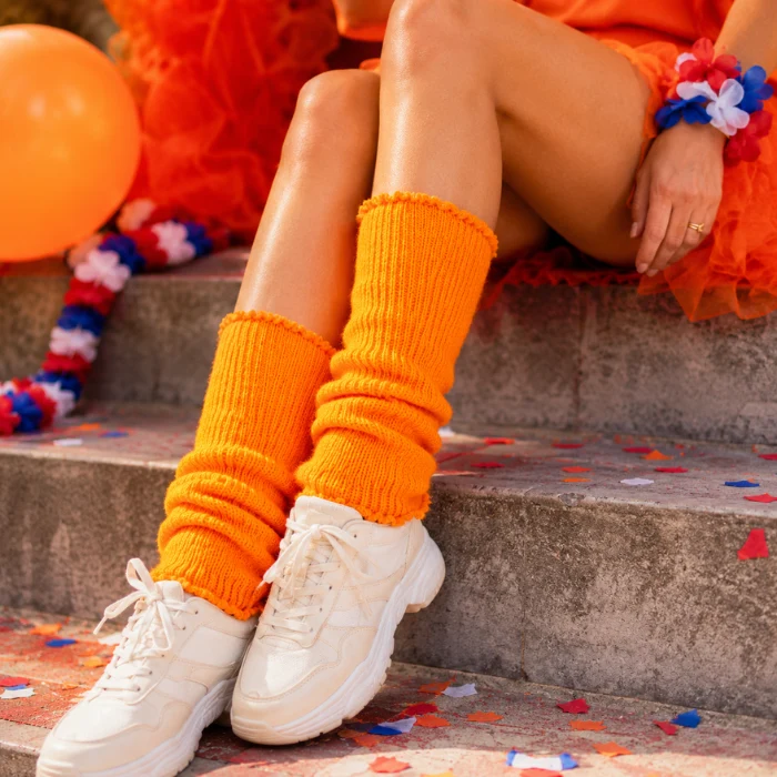 Beenwarmers oranje one size