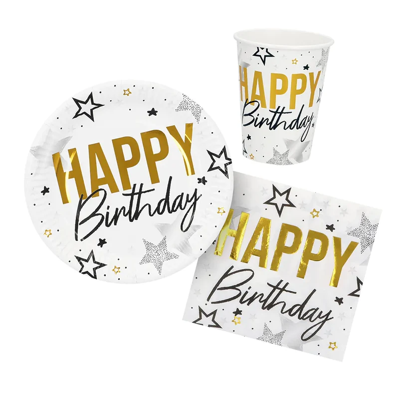 Tafelset 'Happy birthday'