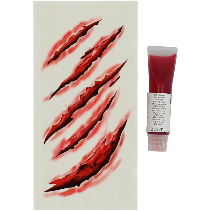 Schminkset Bloed & Tattoo Set Halloween