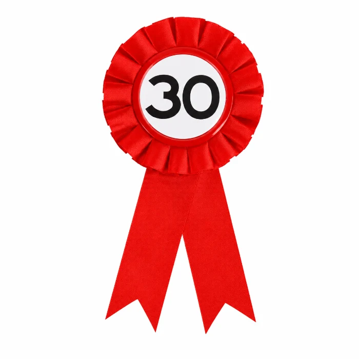 Rozet 30 jaar rood/wit