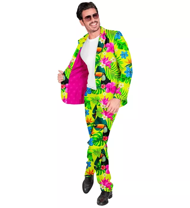 Kostuum neon tropicana suit