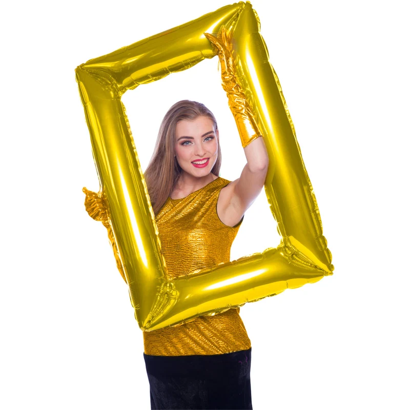 Gouden Folieballon Fotolijst (85x60cm)