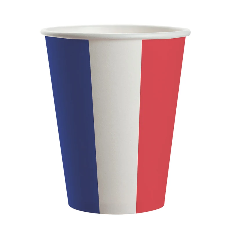 Set 8 papieren bekertjes France