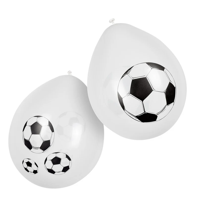 Set 6 latex ballonnen Voetbal