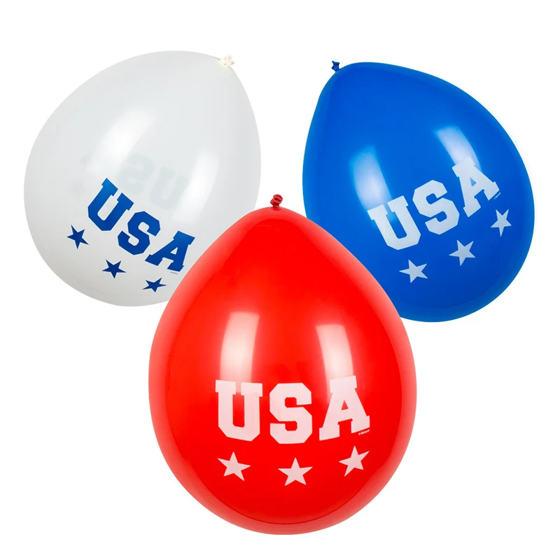 Set 6 latex ballonnen 'USA'