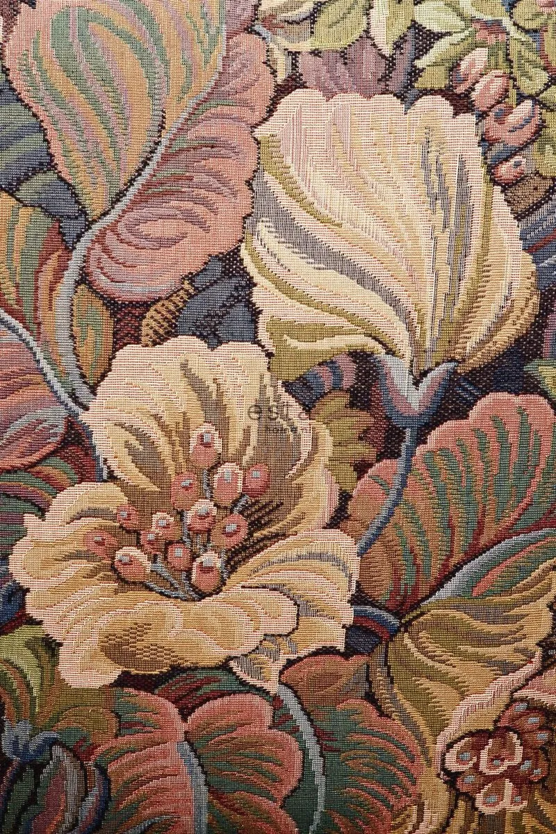 ESTAhome fotobehang geborduurd bloemmotief terracotta roze - 186 x 279 cm - 158889