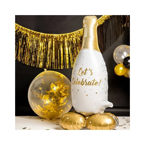 Staande folieballon Champagnefles