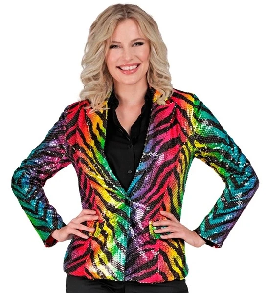 Paillettenjas regenboog tijger