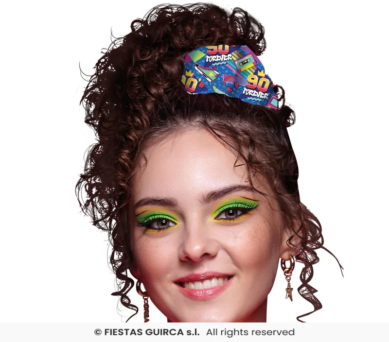 Scrunchie 90's Forever Blauw