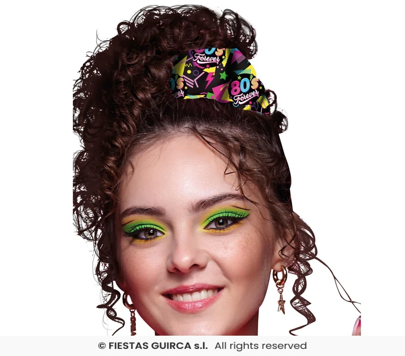 Scrunchie 80's Forever Zwart