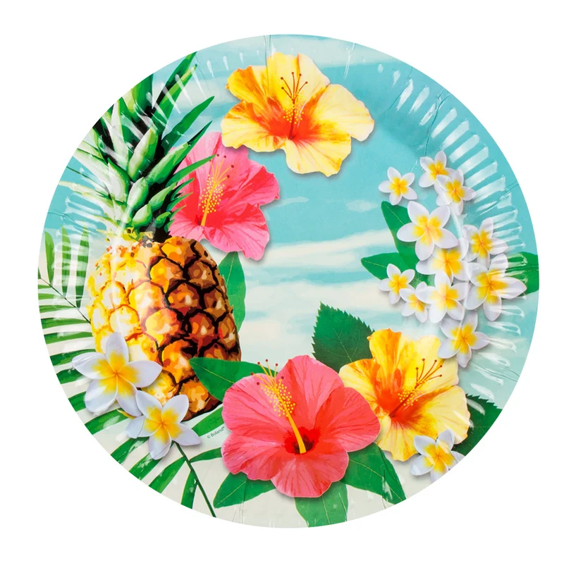 Set 10 papieren bordjes Paradise