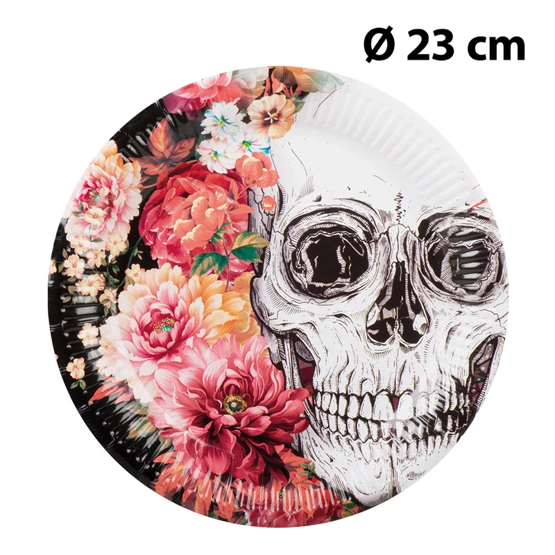 Set 10 papieren bordjes Day of the Dead