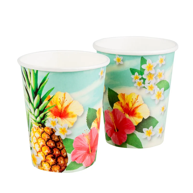 Set 10 papieren bekertjes Paradise