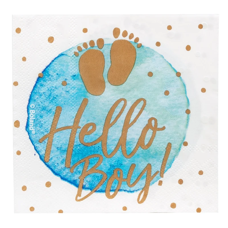 Set 20 papieren servetten 'Hello boy!'