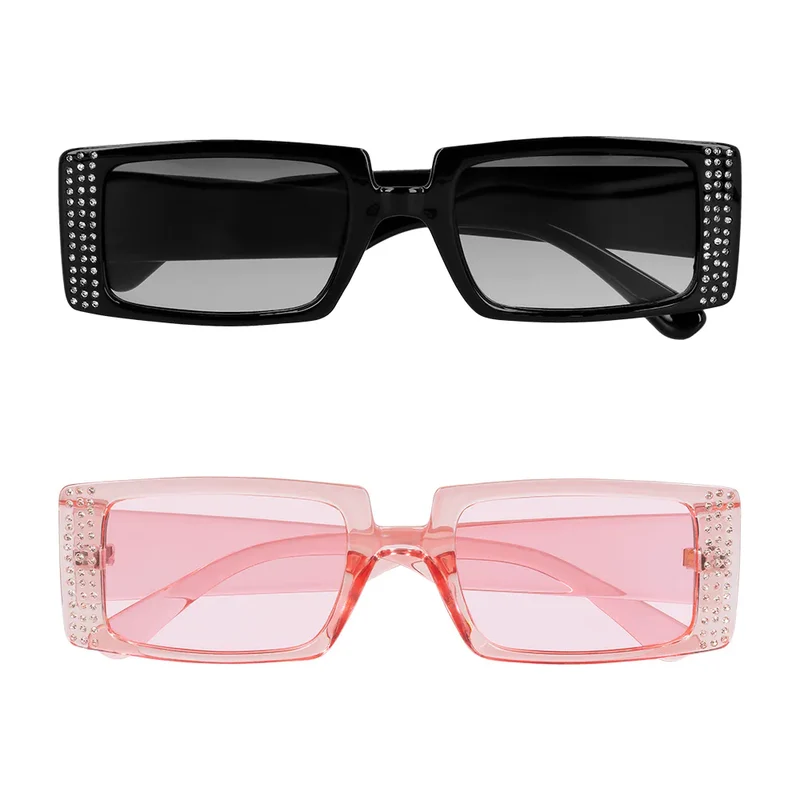 Set 2 partybrillen Escape zwart/roze