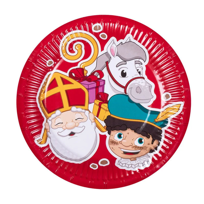 Set 10 papieren bordjes Sinterklaas