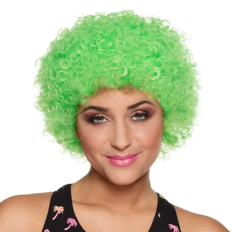 Pruik Pop Neon Groen Budget