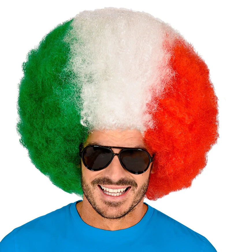 Pruik Italië rood wit groen