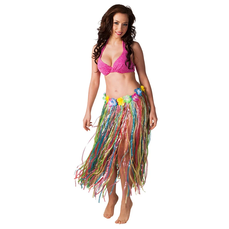 Rokje Hawaii lang multikleur
