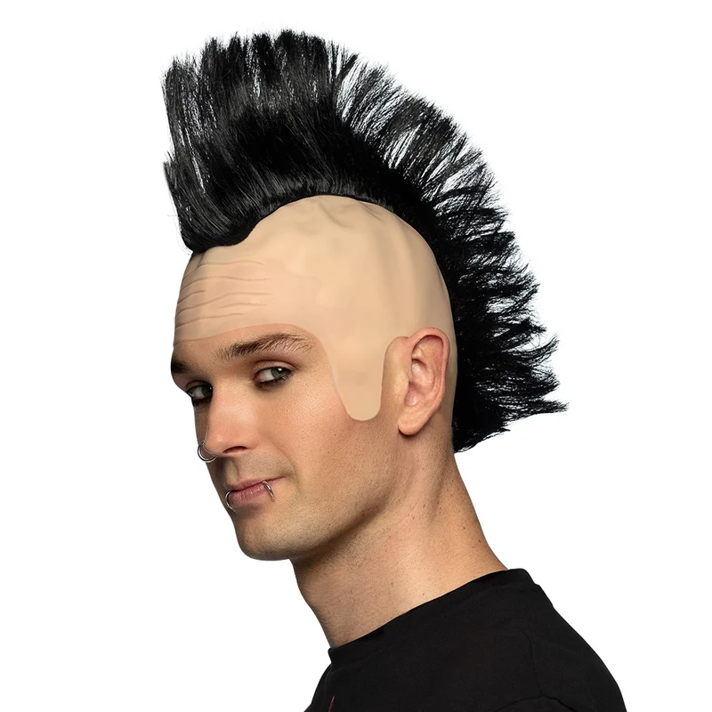 Pruik Punk hanekam nep