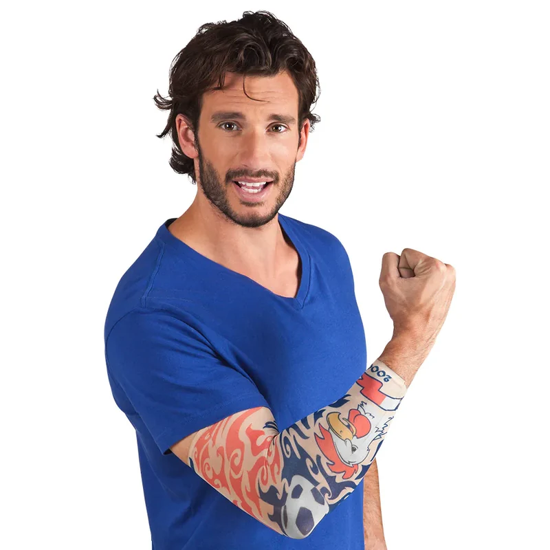 Tatoeage mouw 'Allez les Bleus'