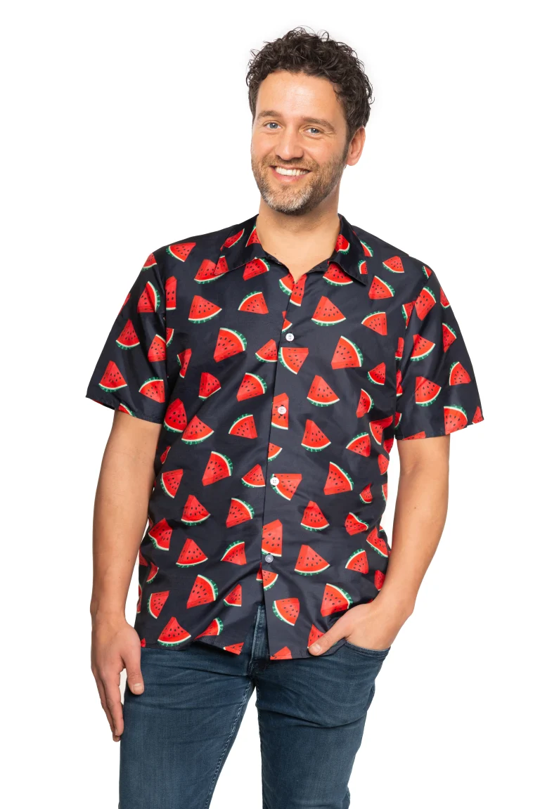 Tropische Blouse Meloenen Zwart