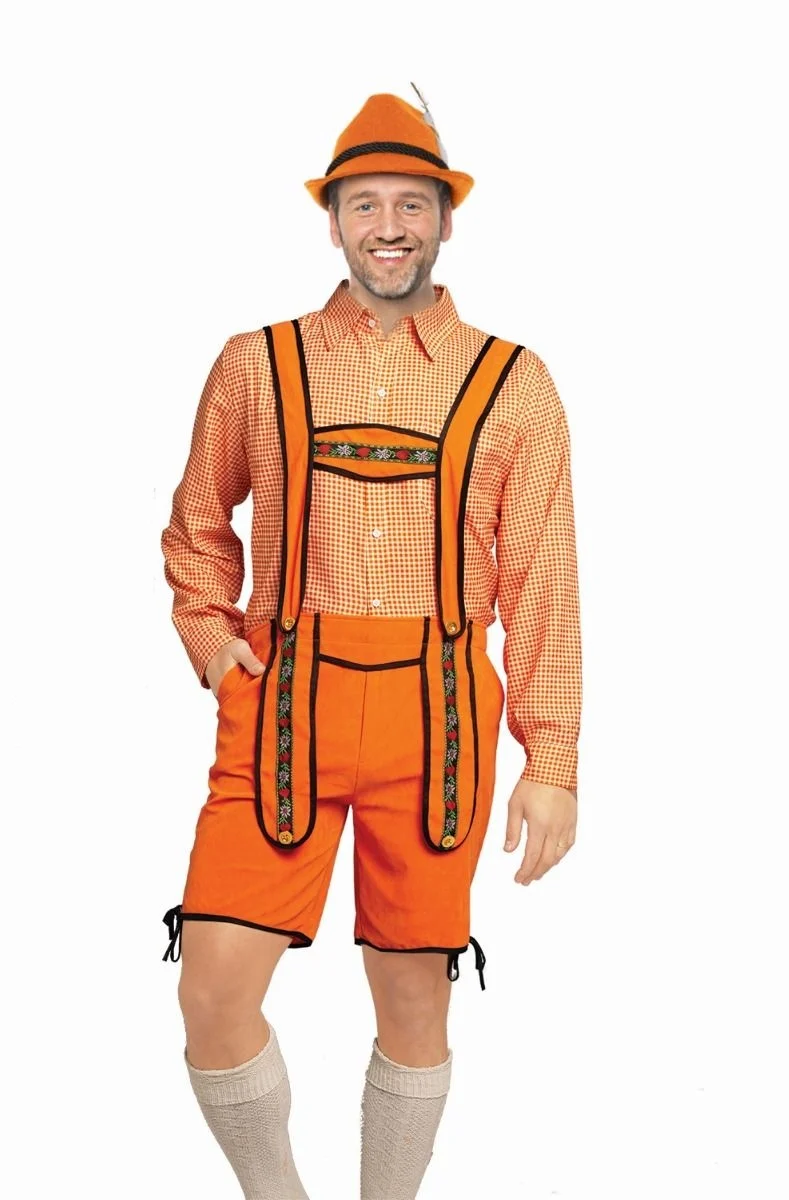 Lederhose Oranje Holland Kort