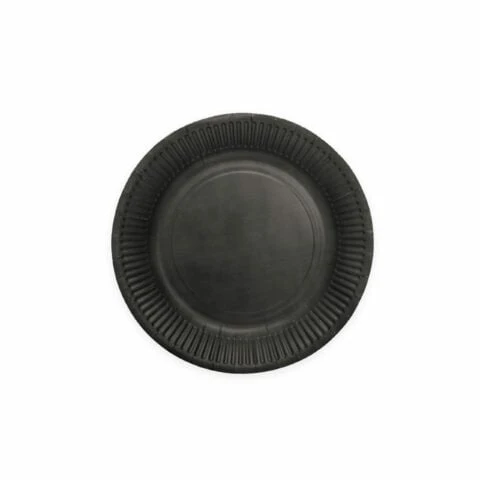 Feestbordjes Zwart 18 cm (8st)