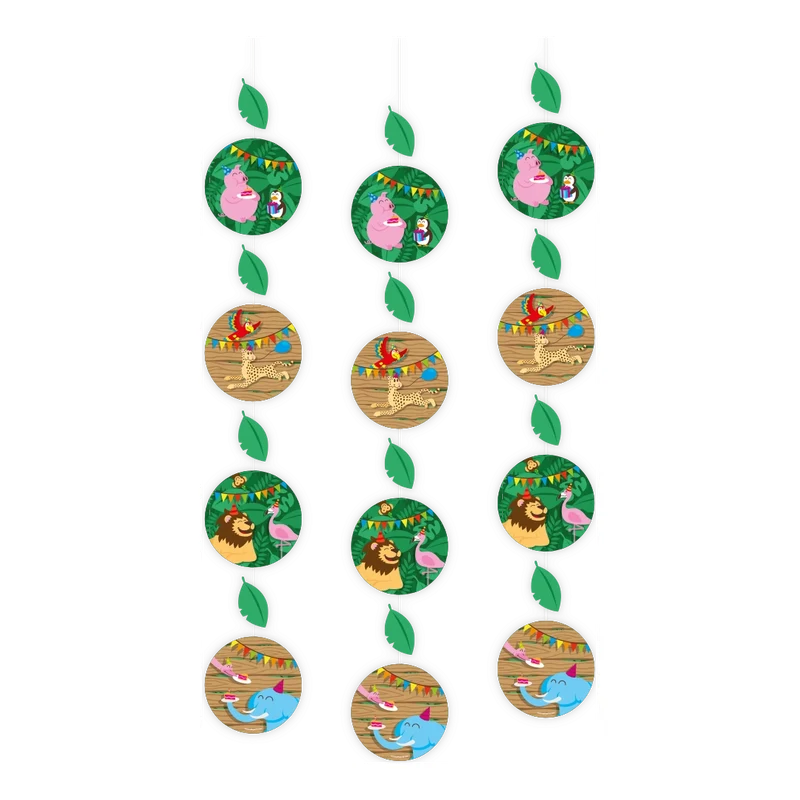 Jungle Dieren - Hang decoratie - 3 stuks