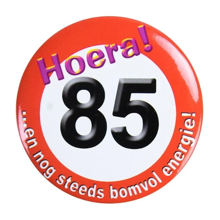 Button klein - 85 jaar verkeersbord
