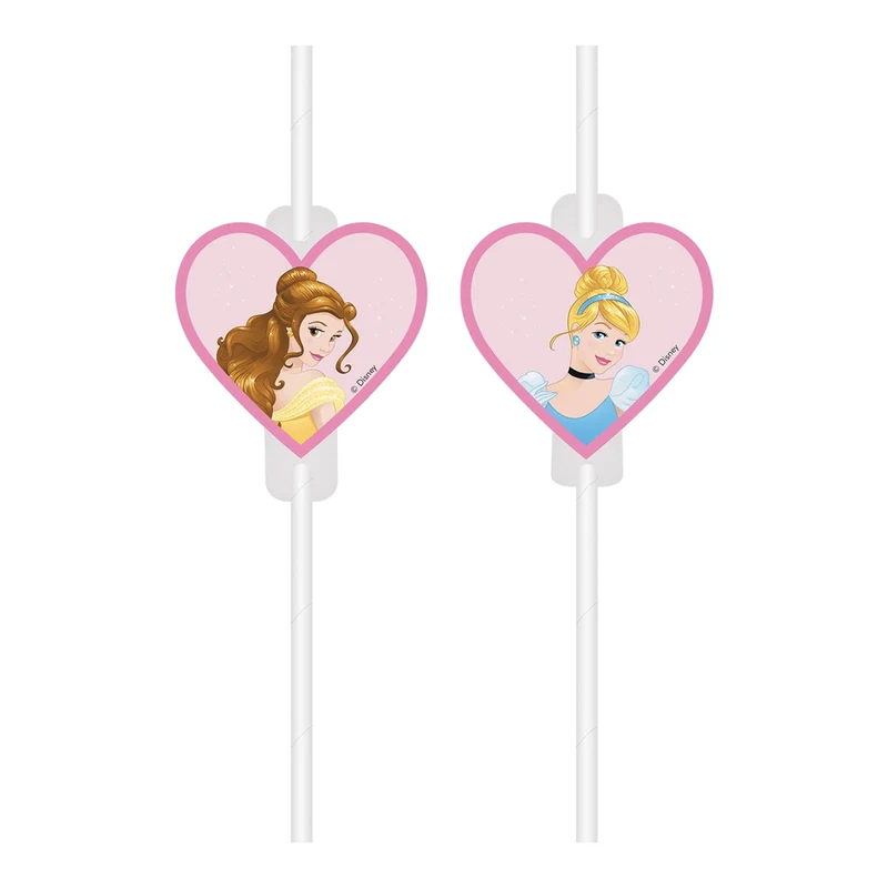 Disney Prinsessen rietjes met afbeelding 4 stuks