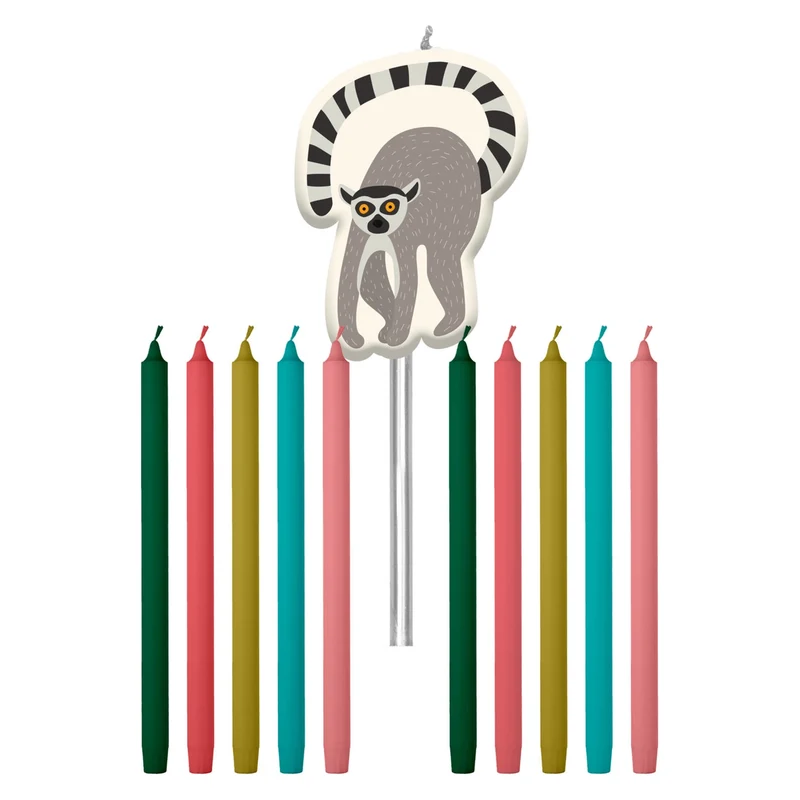 Kaarsen Zoo Party 10cm - 11 stuks