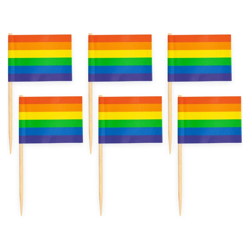 Cocktail prikkers regenboog