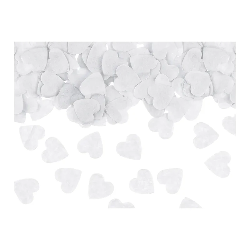 Confetti hartjes wit