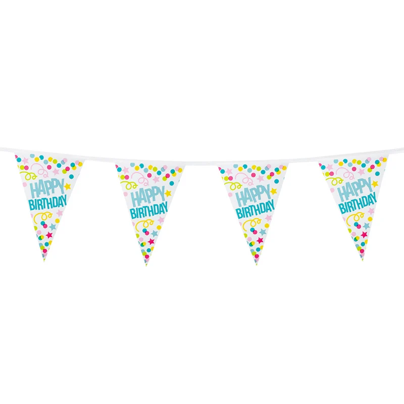 PE vlaggenlijn 'Happy birthday'