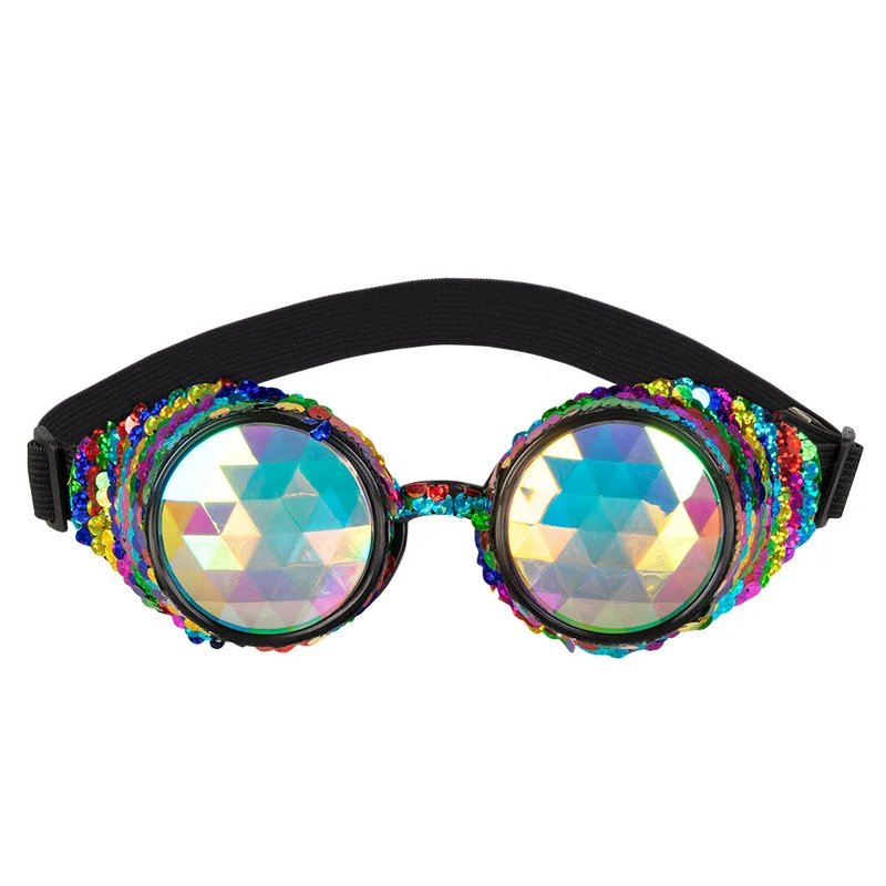 Partybril Mirage Pailletten Regenboog