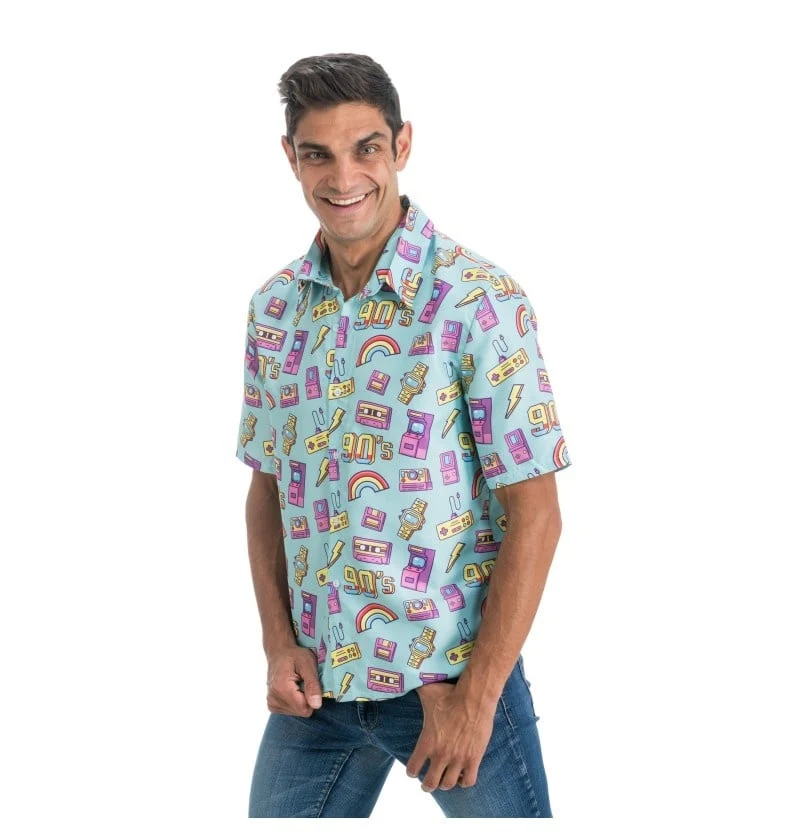 90's Blouse Blauw Michael
