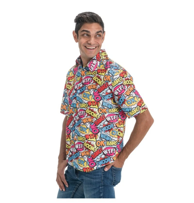 90's Blouse Cartoon gekleurde Tekstwolkjes