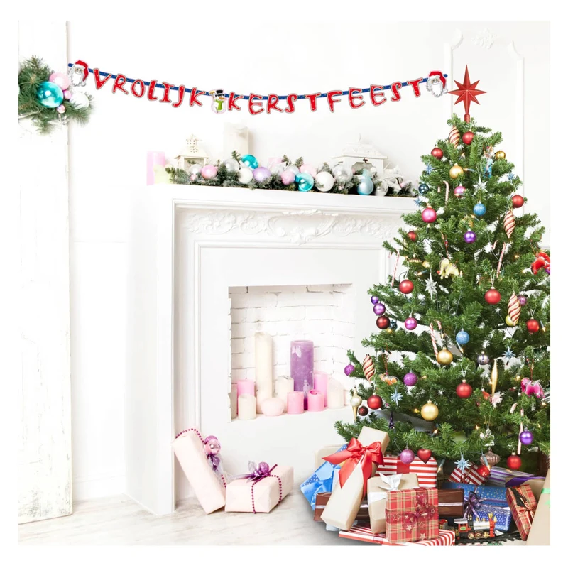 Letterslinger Vrolijk Kerstfeest 3 meter
