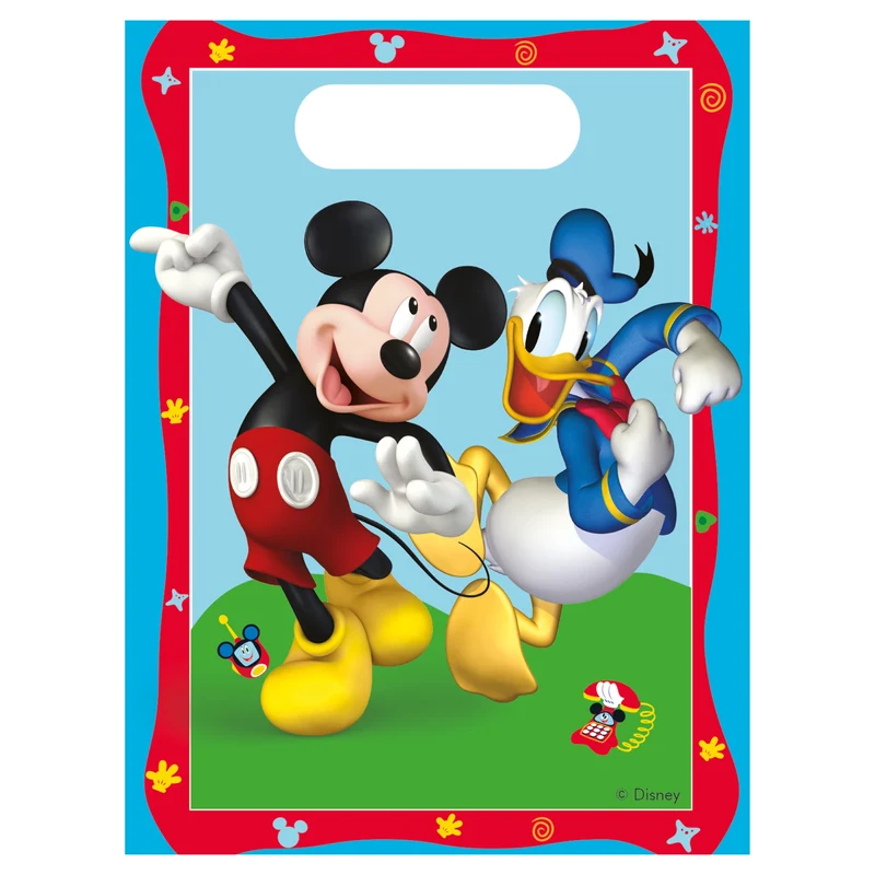 6 uitdeelzakjes – Mickey Rock the house