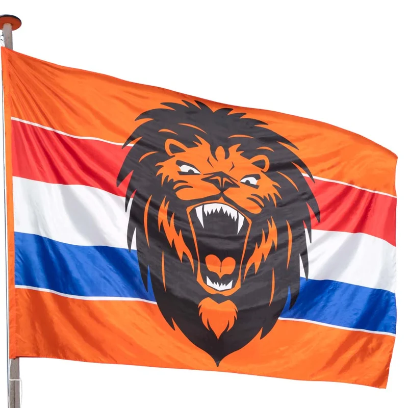 Polyester reuzenvlag Brullende leeuw